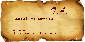 Teszári Attila névjegykártya