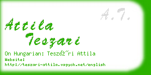 attila teszari business card